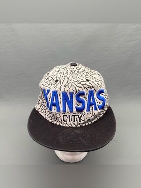 Kansas City Hat Snapback Cap Elephant Print Grey Blue YTT Import Vintage Style